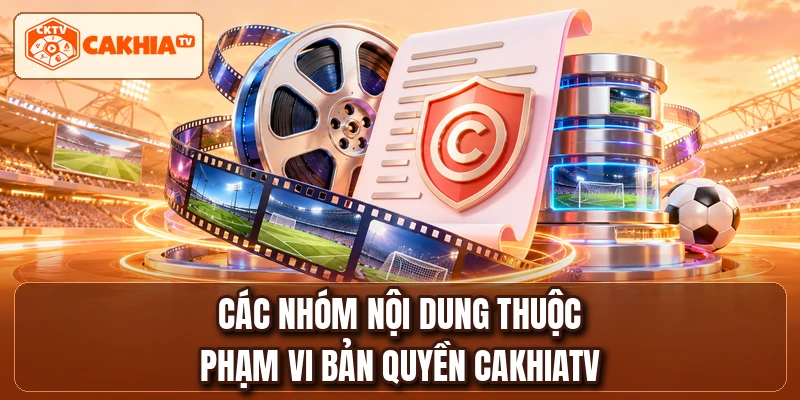 Các nhóm nội dung thuộc phạm vi bản quyền CakhiaTV