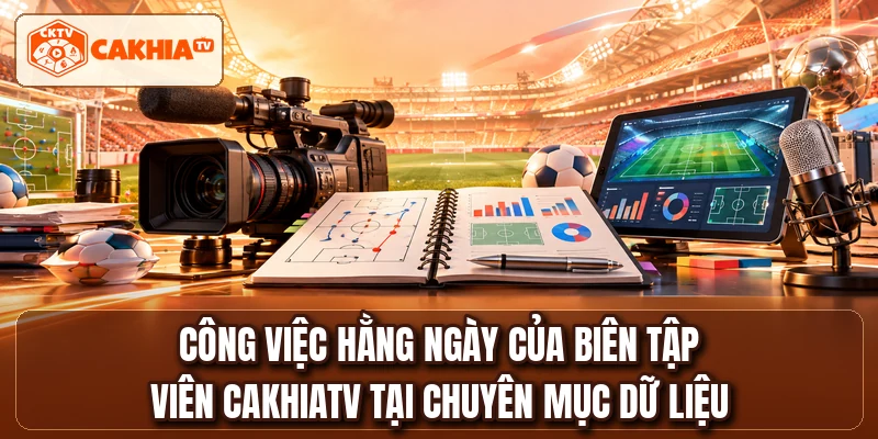 Công việc hằng ngày của biên tập viên CakhiaTV tại chuyên mục dữ liệu