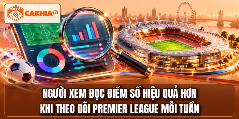 Người xem đọc điểm số hiệu quả hơn khi theo dõi Premier League mỗi tuần