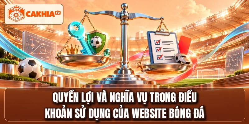 Quyền lợi và nghĩa vụ trong điều khoản sử dụng của website bóng đá